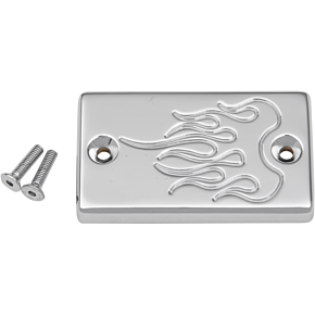 Master Cylinder Cover - Flame - Suzuki - Chrome BA-7686-03