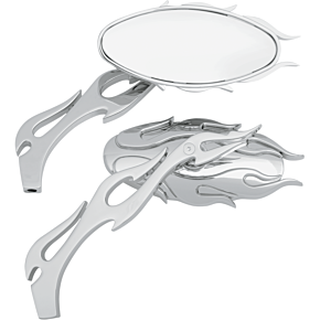 Flame Oval Mirror - Chrome 0640-0484