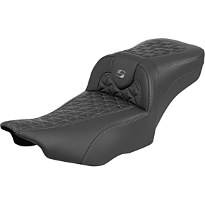 Roadsofa™ Extended Reach Seat - without Backrest - Tri-Gripper Gray Stitch - FLH/FLT '23-'25 823-07-21102