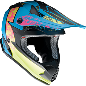 Youth F.I. Helmet - Fractal - MIPS® - Matte Blue/Hi-Viz - Small 0111-1514