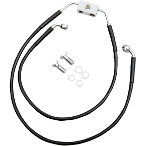 Brake Line - Front - Black - +6"- FXDWG '12-'17 1741-3840