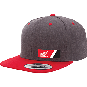 Honda Wedge Snapback Hat - Heather Gray/Red 27-86300