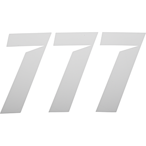 Slash Number Plate - #7 - White - 6" 45-30-7