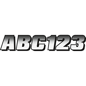 I.D. Sticker Kit - 300 Series - White/Black Gradation WHBKG300