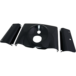 3-Piece Fork Tins - Gloss Black - Smooth -  '86-'17 FLST 0411-0043
