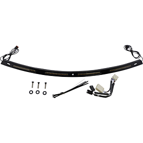 Custom Dynamics Windshield Trim - Sequential Turn Signals - Black CD-WT2-SEQ-05-B