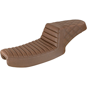 Saddlemen Step Up Seat - Rear Lattice Stitched - Brown