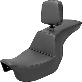 Tour Step-Up Seat - Rider Backrest - Plain - Dyna '06-'17 806-04-194BR
