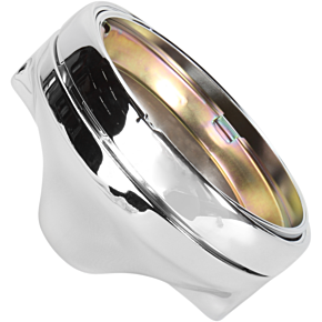 7" Side Mount Headlamp Shell - Chrome 66-65040