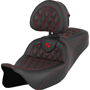 Roadsofa™ Seat - with Backrest - Red Stitch - FL '08-'23 808-07B-182B4