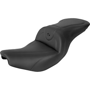 RoadSofa™ Seat - without Backrest - Black/Black Stitching - Indian '14-'24 I14-07-187