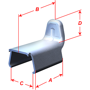 Large Guide Track Clips - 0.0728" Clip Length - 10 Pack AFT5000027