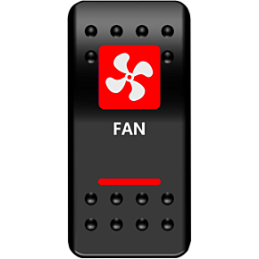 Moose Racing Rocker Switch - Fan - Red