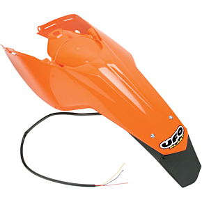 Ufo Enduro Rear Fender - with Light - '98 - '20 KTM Orange KT03097-127