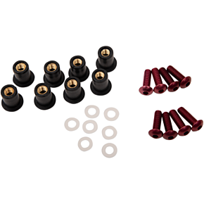 PUIG Windscreen Screw Kit - Red