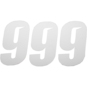 Slash Number Plate - #9 - White - 7" 45-32-9