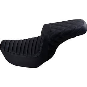 Saddlemen Step Up Seat - Tuck and Roll/Lattice Stitched - Black