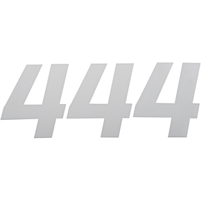 Race Number Plate - #4 - White - 4" 45-34-4