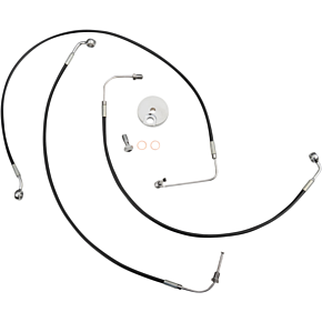 Brake Line - 18" - 20" Ape Hanger Handlebars - Black LA-8154B19B