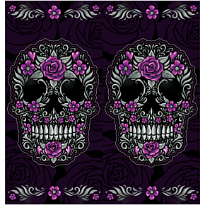 Neck Scarf - Floral Skull NS90807