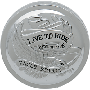 Gas Cap - Vented Live To Ride - Chrome DS-390134