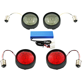 Custom Dynamics Full Bullet Turn Signal Conversion Kit  - Black PB-HD-BB-B