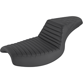 Saddlemen Step Up Seat - Tuck and Roll/Lattice Stitched - Black