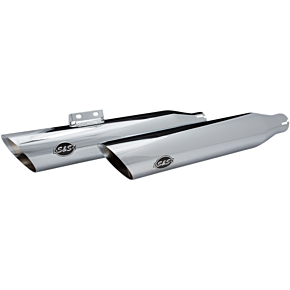 Slash Cut Race Mufflers - Chrome 550-0736