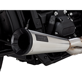 2-into-1 Upsweep Exhaust System - Brushed - Stainless Steel 27323