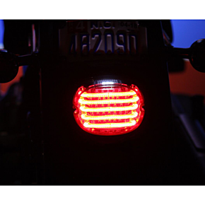 Custom Dynamics Taillight - with License Plate Illumination Window - Red PB-TL-LPW-R