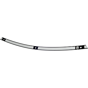 Performance Machine Pm Windshield Trim - Merc - Contrast Cut 0209-2015MRC-BM