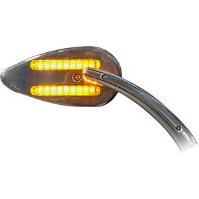 Mirrors - Side View - with LED Turn Signals - Chrome CD-MIR-PLUG-C