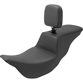 Tour Step-Up Seat - Rider Backrest - Plain - FL '08-'24 808-07B-194BR