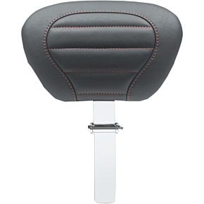 Mustang Deluxe Touring Removable Driver Backrest - Black W/American Beauty Red Stitching 79012AB