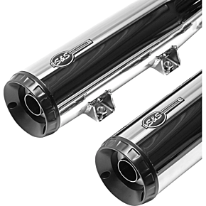 Grand National Slip-On Mufflers - Chrome - Race Only 4110-156-R