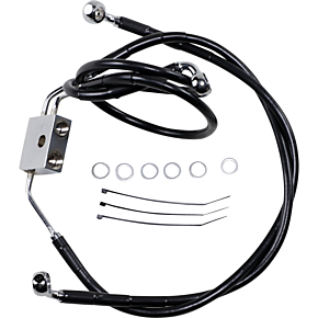 Brake Line - Front - Black - +8" - FXDF '12-'17 1741-3830