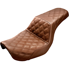 Step Up Seat - Lattice Stitched - Brown - Dyna