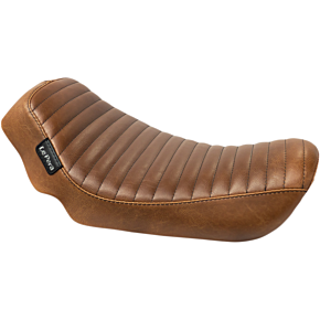Streaker Solo Seat - Pleated - Brown - Dyna '06+ LK-351PTTDV