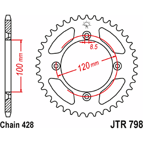 Rear Sprocket - 46 Tooth - Yamaha JTR798.46