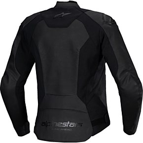Stella Faster v3 Leather Jacket - Black/Black - US 8 / EU 44 3113625-1100-44