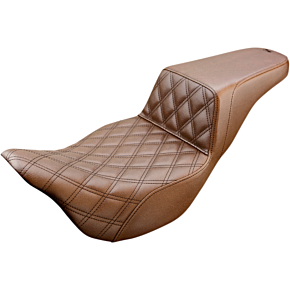 Saddlemen Step Up Seat - Lattice Stitched - Brown - FLH