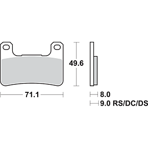 Sbs Dual Carbon Brake Pads - Z 1000/900 806DC