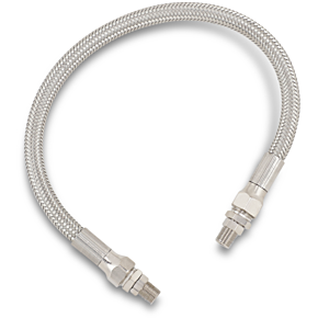 Oil Line with Fittings - Stainless Steel - 15" 0711-0050