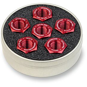 Aluminum Sprocket Nuts - Red - M10 x 1.0 DSN6RD