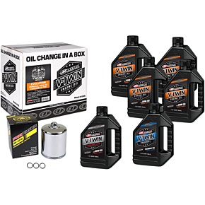 Maxima Racing Oil Evolution Mineral 20W-50 Oil Change Kit - Chrome Filter 90-069016PC