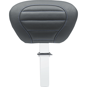 Mustang Deluxe Touring Removable Driver Backrest - Black W/Sky Blue Stitching 79012SB