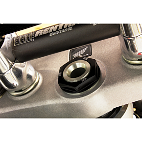 Works Connection Steering Stem Nut - Black - Honda 24-310
