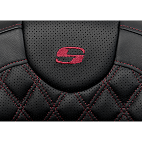 Roadsofa™ Extended Reach Seat - Lattice Stitch - Wine Berry Stitch - with Backrest - FL '08-'24 808-07B-184B8