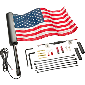 LED Lighted Flagpole - U.S. Flag - Black 70610