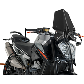 Puig Hi-Tech Parts New Generation Windscreen - Black - KTM - 9668N
